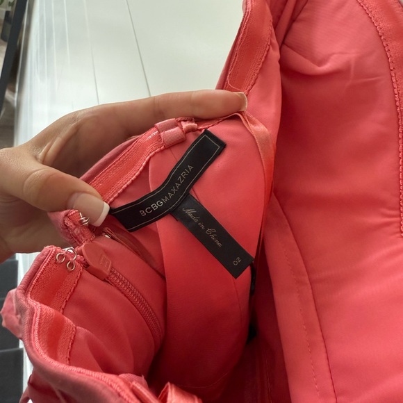 Pink Bodycon Mini Dress with Ruched Ruffled Details - Picture 4 of 4